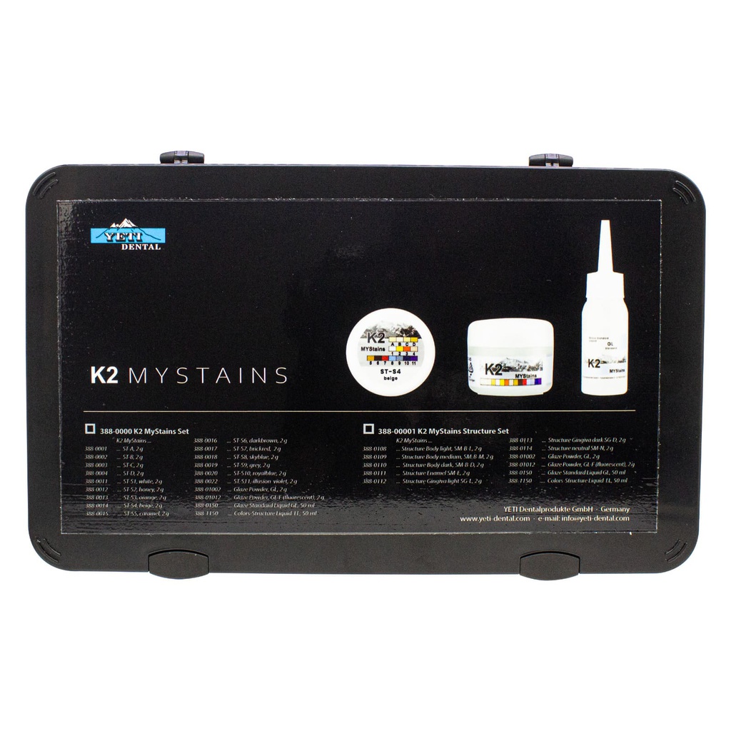 Kit Maquillaje Stain universal K2 MyStains Color Yeti dental