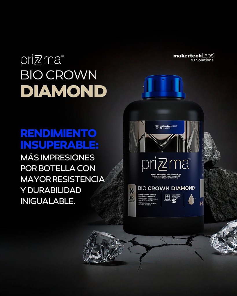 Resinas para Impresora 3D Bio Crown Diamond Prizma 3D Makertech Maquira Group