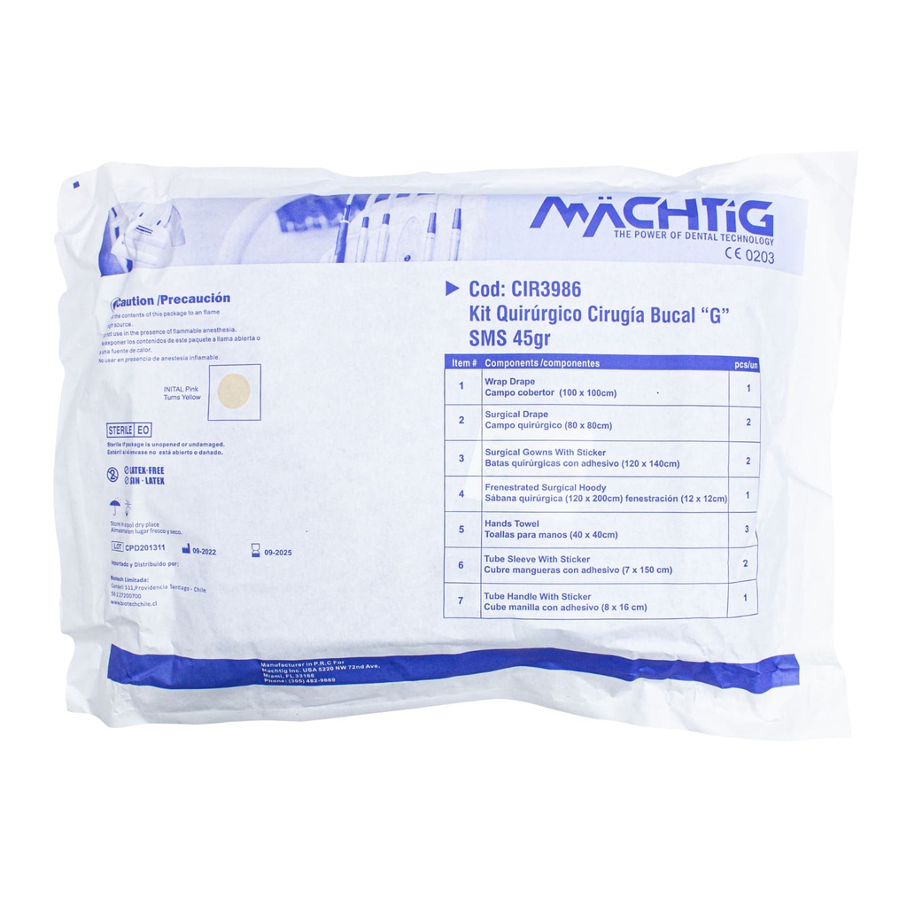 Kit Quirúrgico estéril Cirugia bucal "G" Machtig