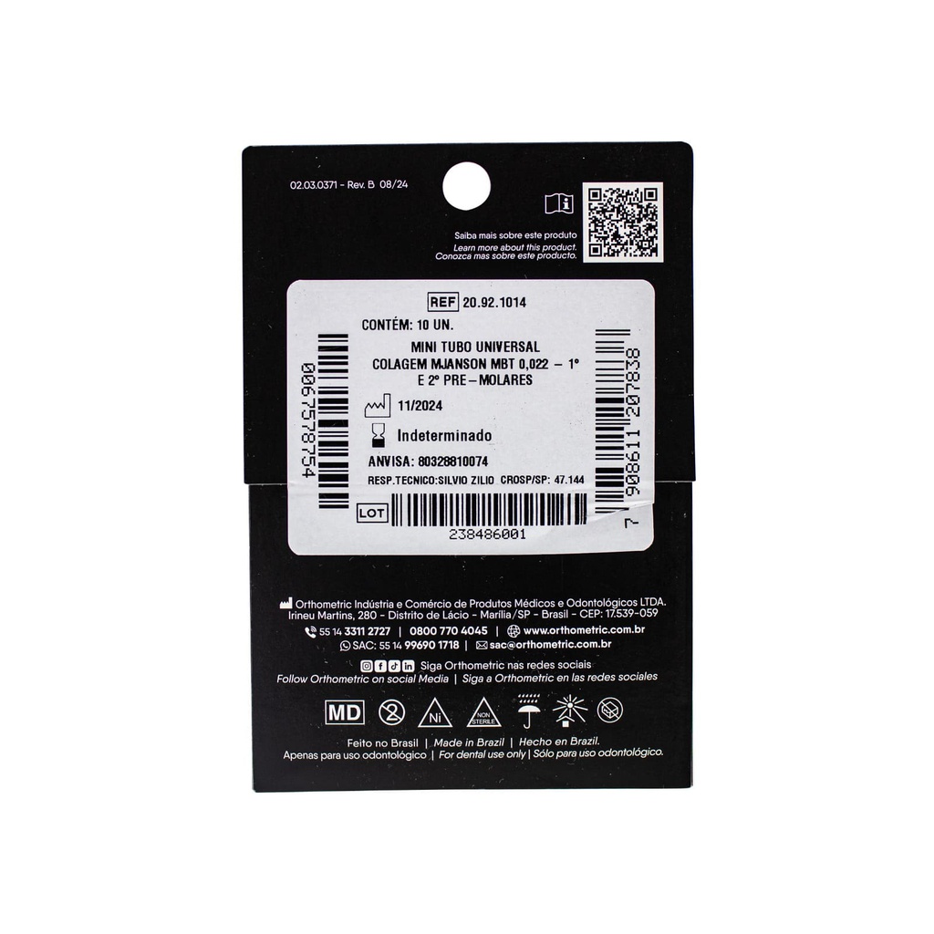 Mini Tubos universales para Premolares MJanson Orthometric