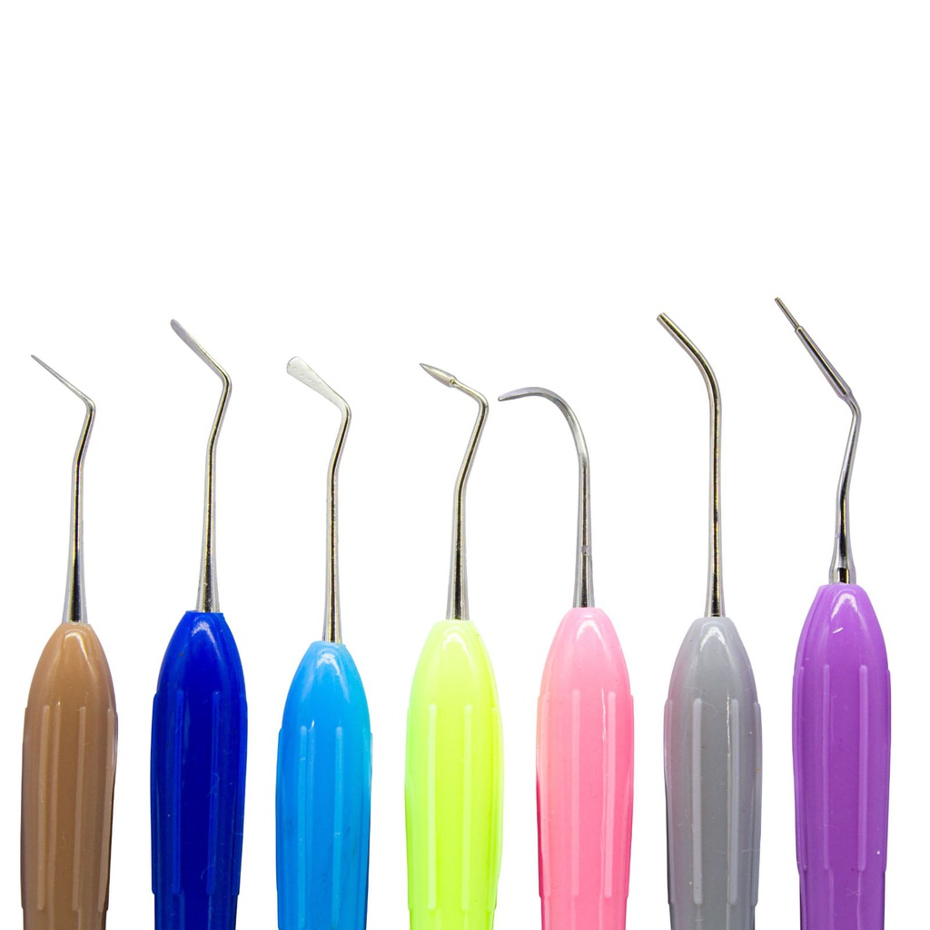 Set de 7 Espátulas para Resina composite alta estética OT11 Premium grip