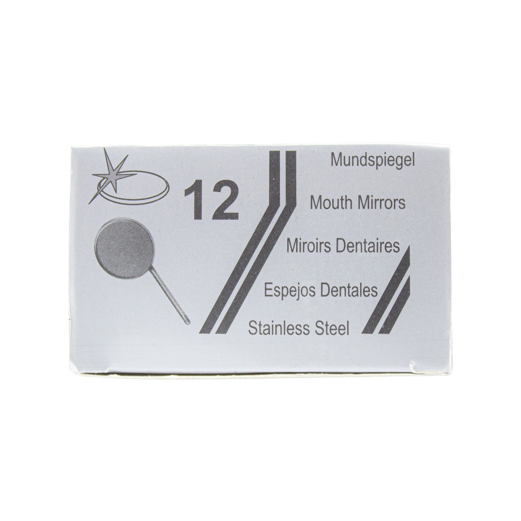 Espejos intraorales planos N°5 x 12 un Mughal