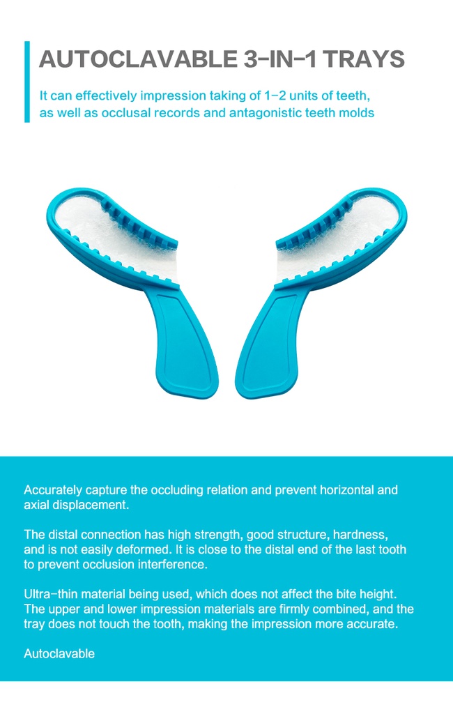 Set de 36 Cubetas para Triple impresión Autoclavables ZT dental