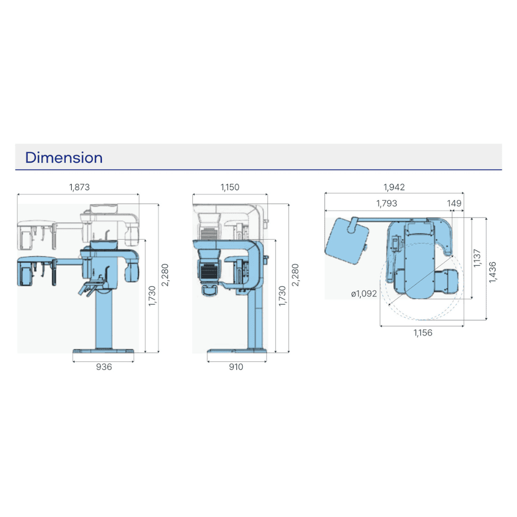 Equipo de Rayos x Panorámico + Cefalométrico + Tomógrafo Point 3D Combi 900S 2 sensores PointImplant