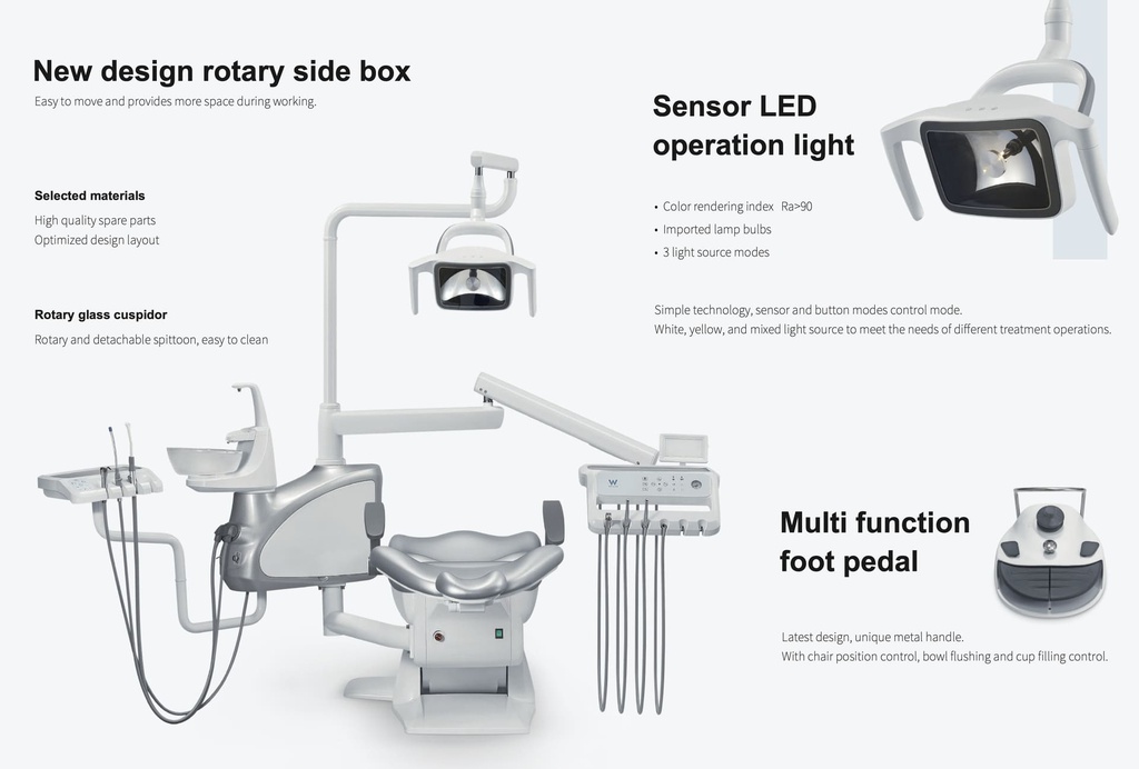 Sillón Dental QL2028iI con taburete Fengdan (caja interna)