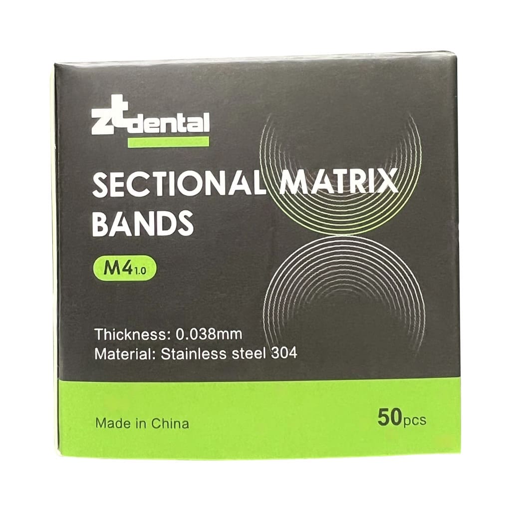 Set de 50 Bandas Matriz preformada acero Matrix M4 1.0 ZT Dental