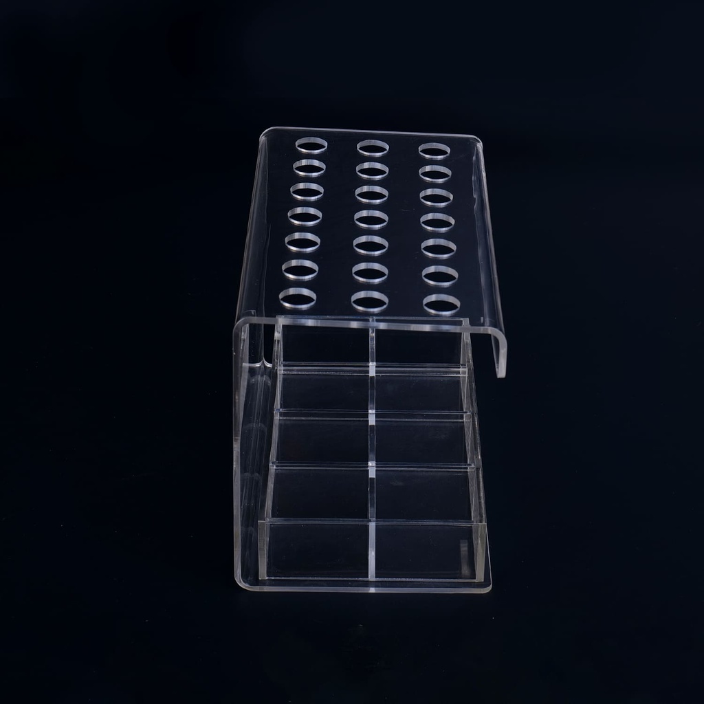 Organizador Porta Jeringas acrílico con bandeja Cotisen