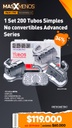 1 Kit de 200 Tubos Simples No convertibles Advanced Series Orthometric