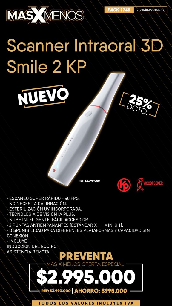 1 Scanner Intraoral 3D Smile 2 KP Woodpecker PREVENTA
