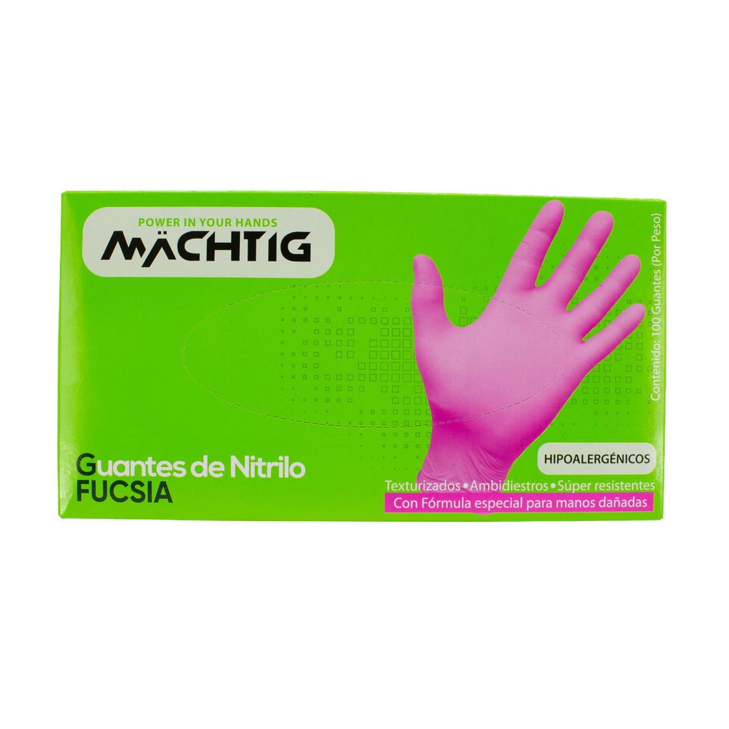 Guantes de Nitrilo Fucsia Machtig