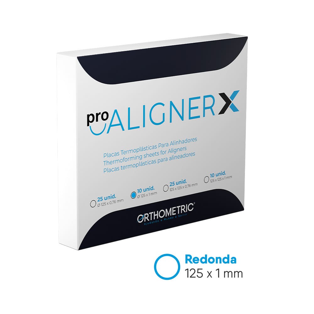 Placas láminas termoformables para Alineadores PETG Pro-AlignerX redonda 1 x 125 mm Orthometric