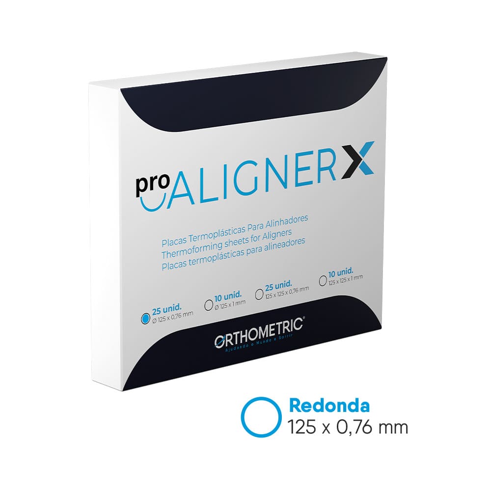 Placas láminas termoformables para Alineadores PETG Pro-Align redonda 0,76 x 125 mm Orthometric