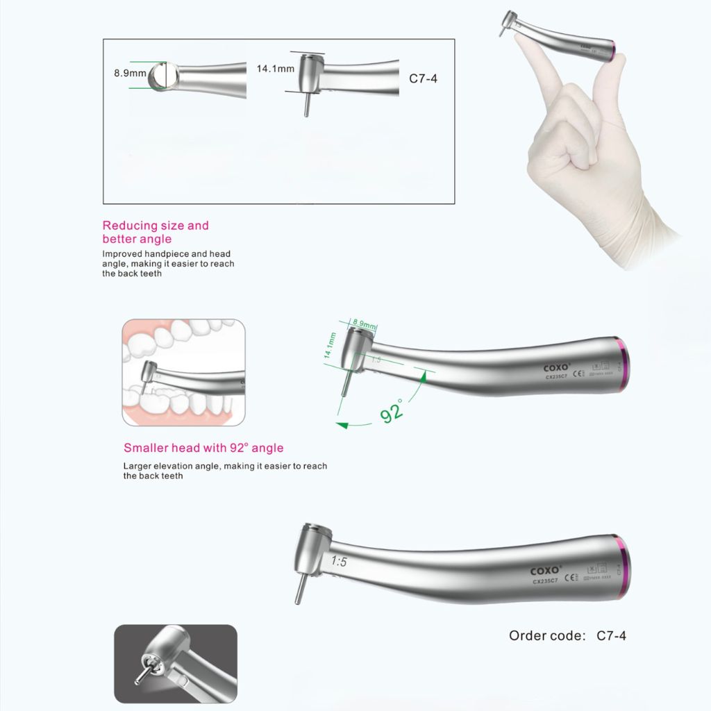 Contrángulo Push Mini led Multiplicador 1:5 Coxo (Anillo rojo)