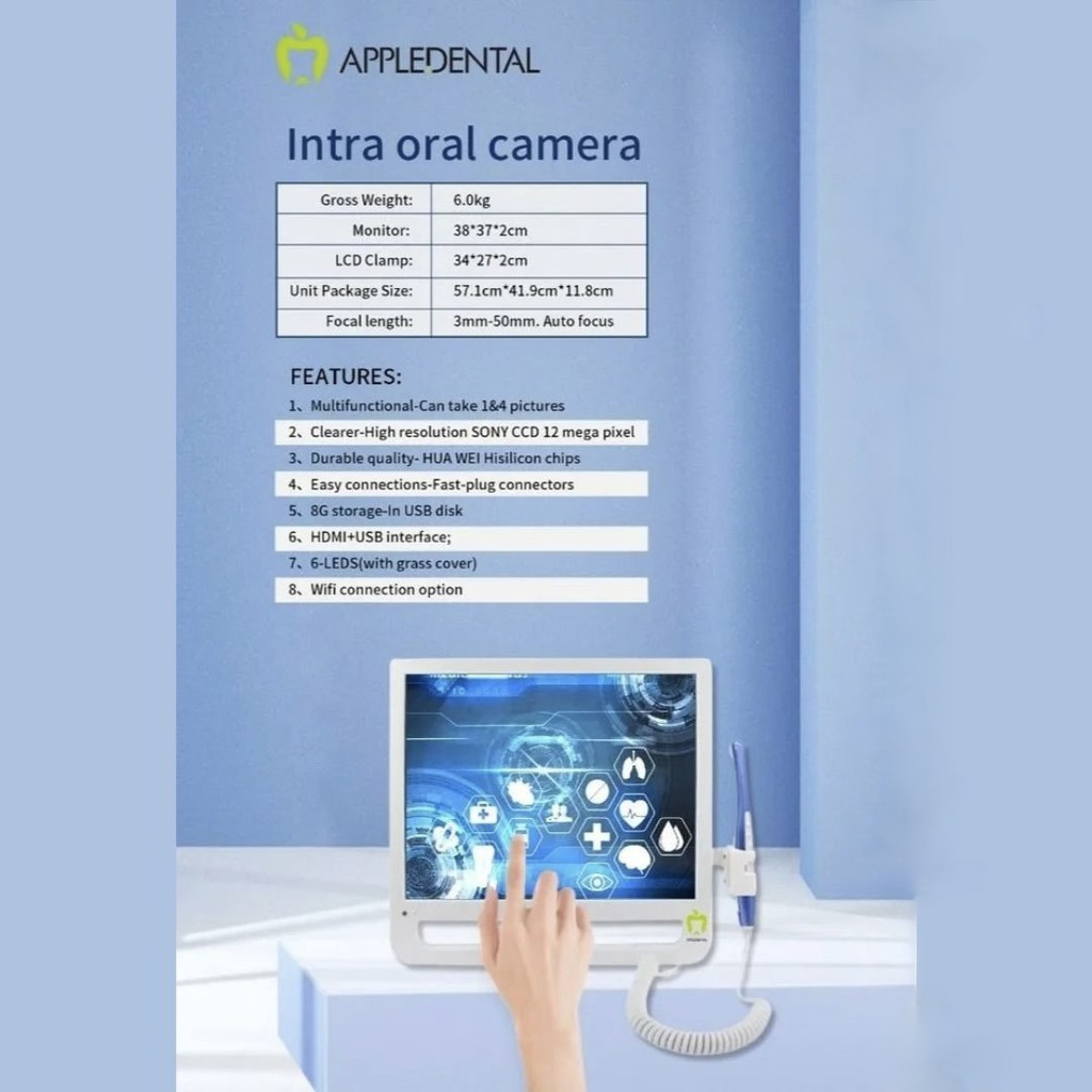 Set Monitor WiFi + Cámara 2.0 + Soporte J003 Appledental