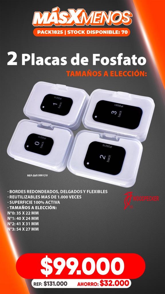 2 Placas de Fosfato Woodpecker