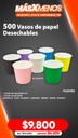 500 Vasos Papel Desechables Machtig