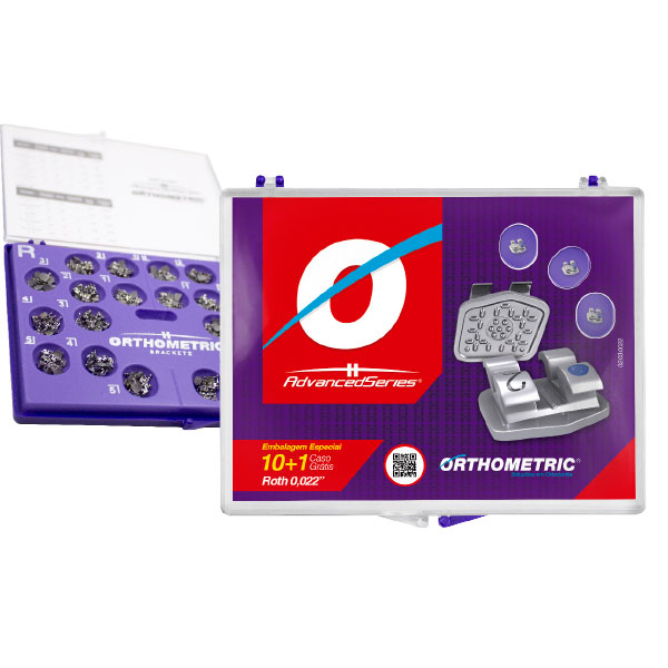 Kit 10+1 Brackets Metálicos Advanced Series Orthometric