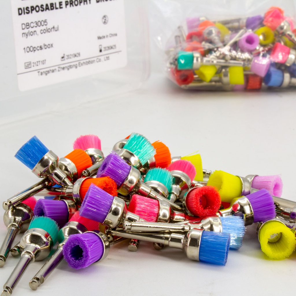 Escobillas para Profilaxia Colors Neón Copa Nylon ZT Dental