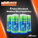 4 Tubos Microbrush Mediano Micro Applicator Cotisen