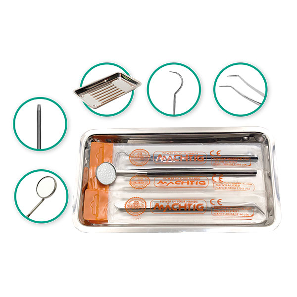 Kit Diagnóstico autoclavable para examen de acero "5 en 1" Machtig