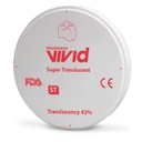 Disco de Zirconio Super Translucidez ST White Vivid