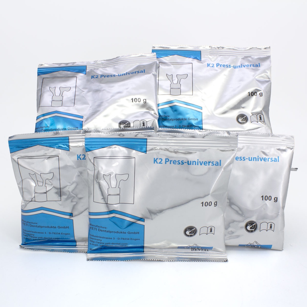 Polvo Revestimiento para Disilicato prensado K2 Press-Universal Yeti dental