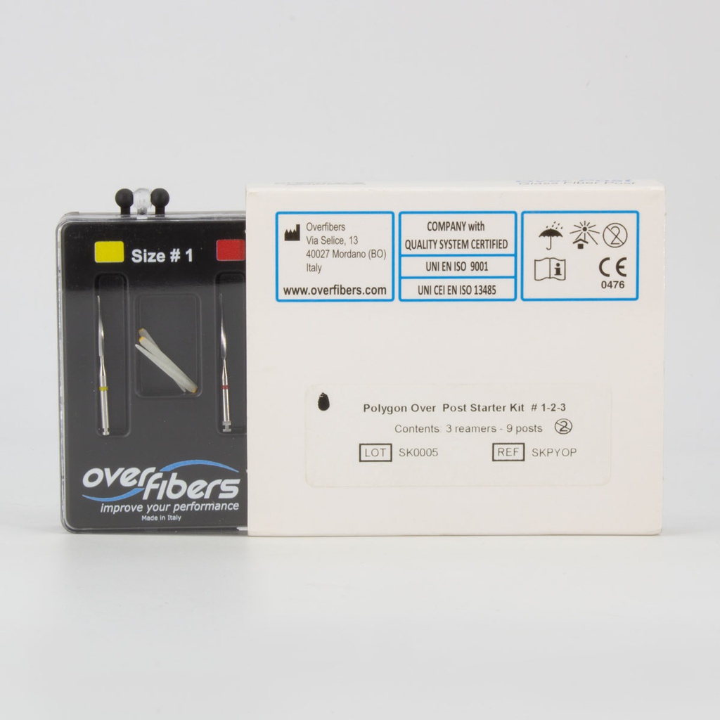 Kit 9 Postes Fibra de Vidrio + 3 Fresas Polygon Overfibers
