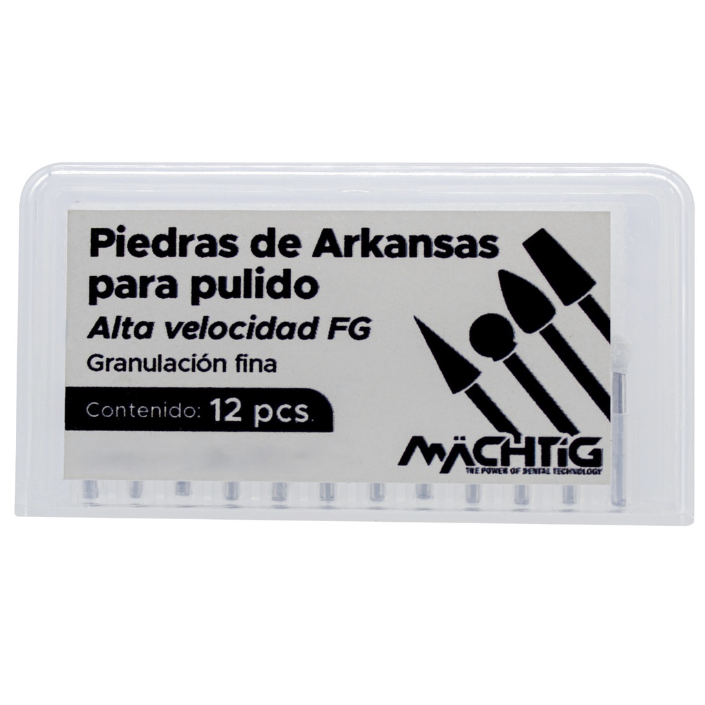 Set de 12 Piedras Arkansas para pulido de Resina/Porcelana turbina FG Machtig