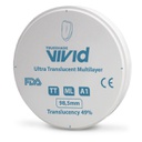 Disco de Zirconio Multi Ultra Translucidez TT 16 mm Vivid