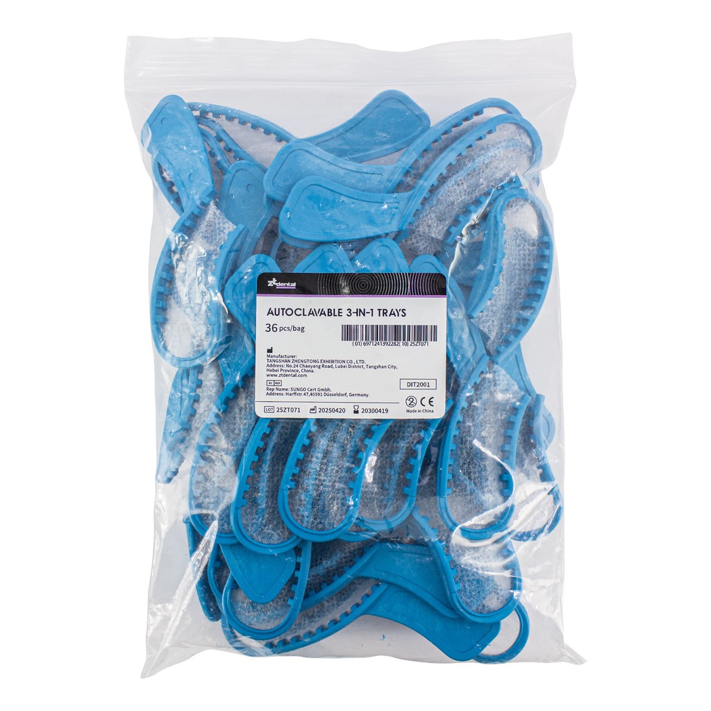 Set de 36 Cubetas para Triple impresión Autoclavables ZT dental