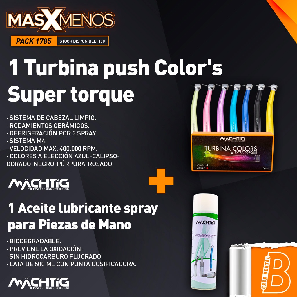 Turbina push Colors Machtig Aceite lubricante spray Piezas de Mano