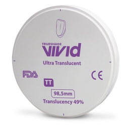Disco de Zirconio Ultra Translucidez TT White Vivid