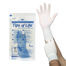 [CIR304371250] Guantes de Látex Estériles Tips of Life 7 1/2 x 50 Supermax