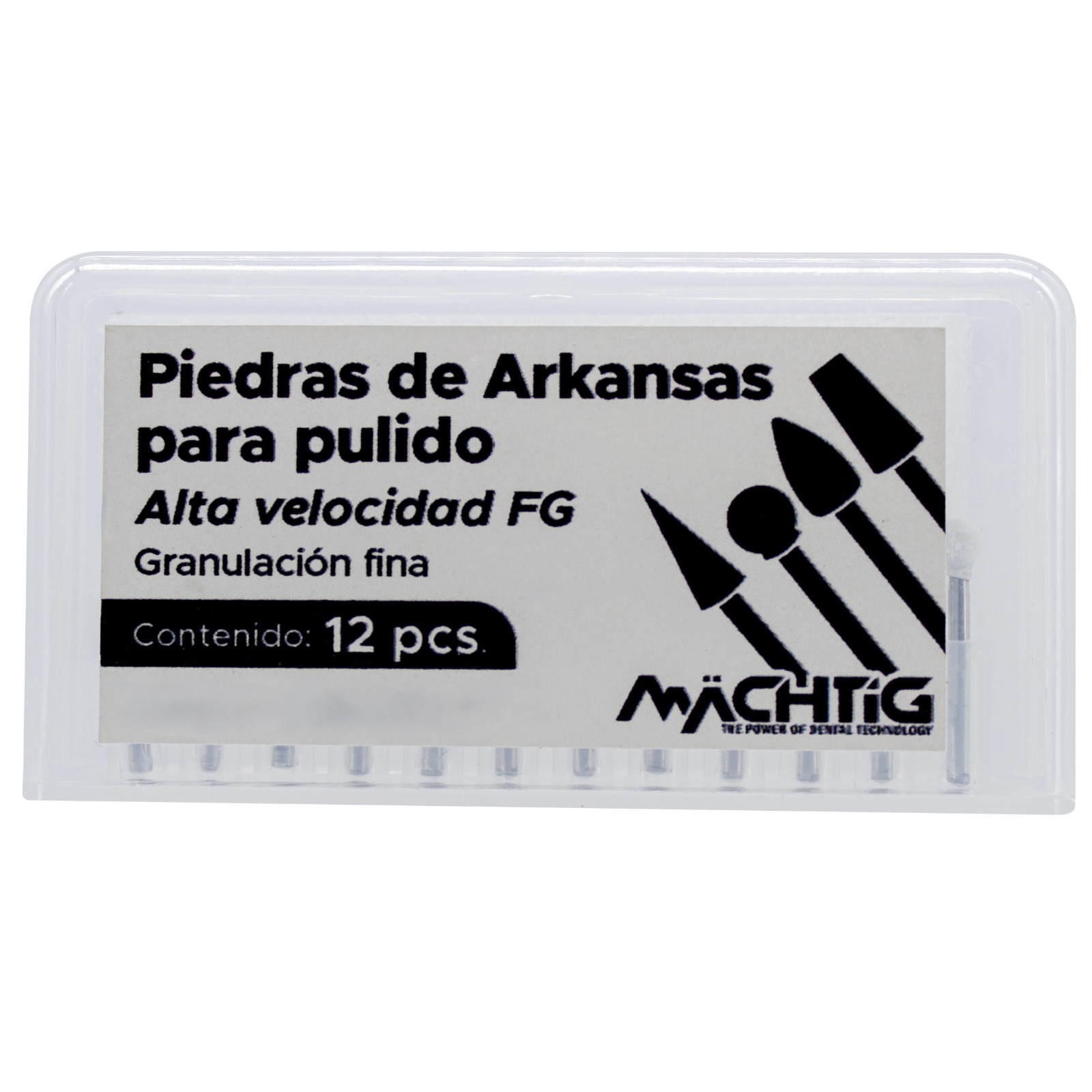 Set de 12 Piedras Arkansas para pulido de Resina/Porcelana turbina FG Machtig