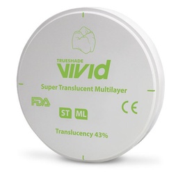 Disco de Zirconio Multi Super Translucidez ST 16 mm Vivid