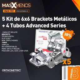 [PACK1721] 5 Kit de 6x6 Brackets Metálicos con 4 Tubos Advanced Series Orthometric
