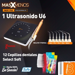 [PACK1742] 1 Ultrasonido U6 Woodpecker + 12 Cepillos dentales Select Soft Tepe