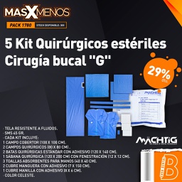 [PACK1780] 5 Kit Quirúrgicos estériles Cirugía bucal "G" Machtig