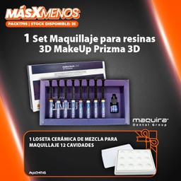 [PACK1795] 1 Set Maquillaje para resinas 3D MakeUp Prizma 3D Makertech Maquira Group + Regalo